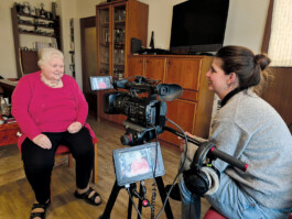 Lebensgeschichtliches Interview mit Gabriele Lapp in Hamburg, 19. April 2024 trotzdem da! Ein Projekt der Gedenkstätte Lager Sandbostel, 2024