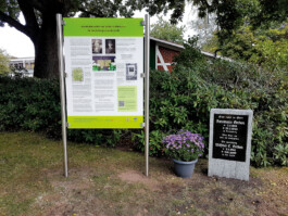 Gedenkstein für Annemarie und Wilfried Gerken im Bremervörder Stadtteil Iselersheim, 2023 trotzdem da! Ein Projekt der Gedenkstätte Lager Sandbostel, 2024
