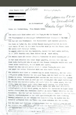 Ingelore Prochnow Rückseite trotzdem da! Ein Projekt der Gedenkstätte Lager Sandbostel, 2024