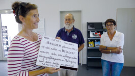 Eine französische Familie in der Gedenkstätte Lager Sandbostel, 2015 trotzdem da! Ein Projekt der Gedenkstätte Lager Sandbostel, 2024